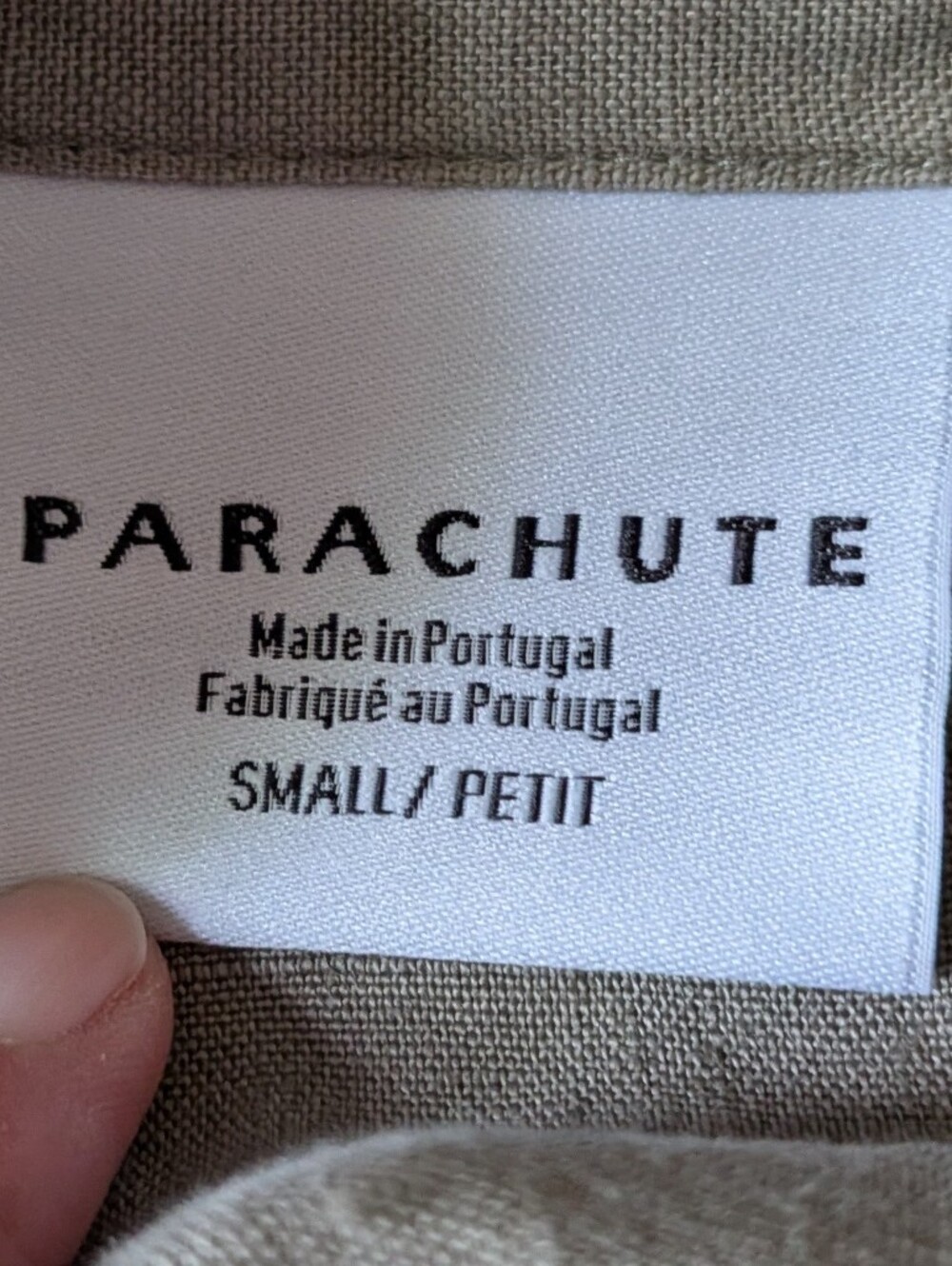 PARACHUTE Beige Linen Oversized Minimalist Contemporary Button-Up Shirt Small - Picture 9 of 12